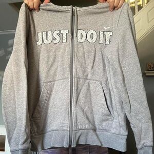 Nike Heather Gray Full-Zip Hoodie